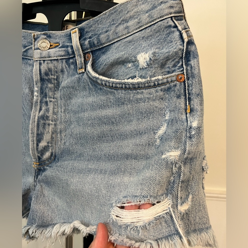 Agolde denim distressed shorts. Size 28. Purchased from Free People.